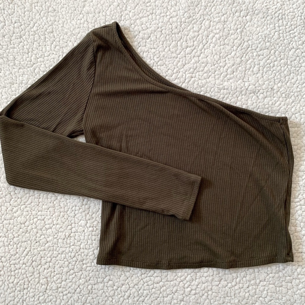Garage One Shoulder Crop Top